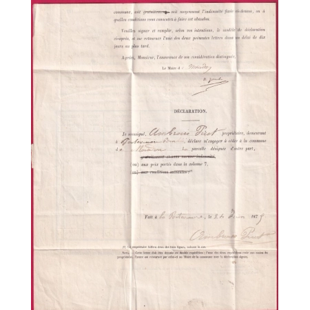 N°60 PC DU GC 3848 REEMPLOI TARDIF DU PC RIALLE LOIRE INFERIEURE POUR MOISDON INDICE 17 LETTRE COVER
