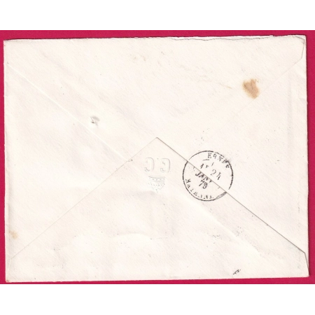 N°90 LE MANS SARTHE TAXE MANUSCRIT 45C MENTION POIDS 16 GRAMMES 2EME ECHELON DE POIDS LETTRE COVER