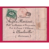 BELGIQUE N°30 TARIF FRONTALIER ARLON POUR CHARLEVILLE ARDENNES 1873 ENTREE BELGIQUE LONGWY LETTRE COVER