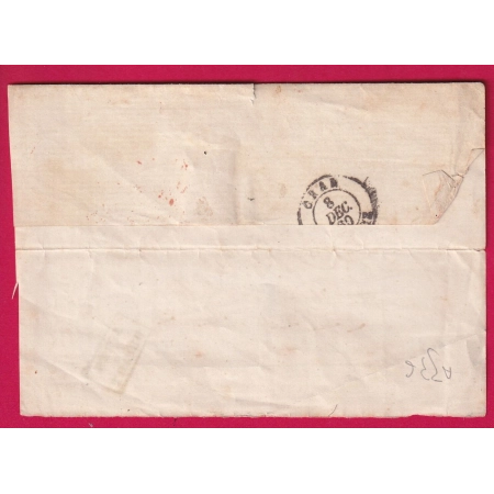 FRANCHISE LE CABINET DE L'EMPEREUR APRES LE DEPART POUR ORAN ALGERIE PUIS MARSEILLE 1860 LETTRE COVER