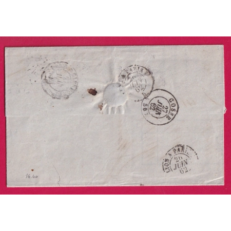 N°16 TTB PC 702 CHALON SUR SAONE ET LOIRE POUR COSNE NIEVRE LETTRE COVER