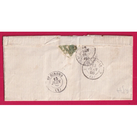 N°22 GC 1304 DIGNE BASSES ALPES APRES LE DEPART EN ROUGE POUR ST GIRONS ARIEGE LETTRE COVER