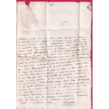 MARQUE MANUSCRIT PAU BASSES PYRENEES LENAIN N°1 INDICE 20 POUR BAYONNE 1717 LETTRE COVER