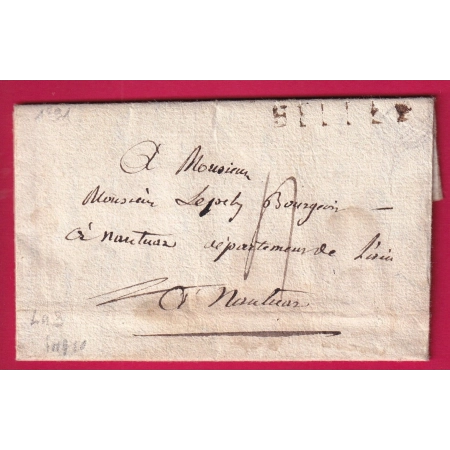 MARQUE BELLEY AIN LENAIN N°3 1791 INDICE 10 POUR NANTUA LETTRE COVER