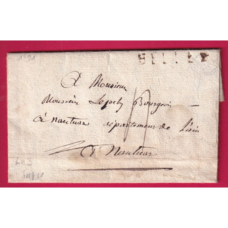 MARQUE BELLEY AIN LENAIN N°3 1791 INDICE 10 POUR NANTUA LETTRE COVER