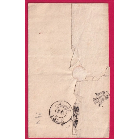 RARE UTILISATION DE LA MARQUE P  DE PARIS DANS PARIS INTRA MUROS 1826 TAXE 15 MANUSCRIT LETTRE COVER