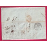 CAD OUTREMER TOULON EN ROUGE VAR TEXTE DE TUNIS TUNISIE 1852 POUR MARSEILLE LETTRE COVER