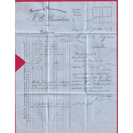 N°14 X2 PC 1730 LIMOGES HAUTE VIENNE APRES LE DEPART 22 + 23 JUIL 1859 POUR AURILLAC LETTRE COVER