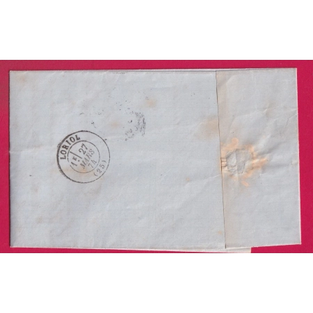 N°60B TYPE 2 GC 4327 LA VOULTE SUR RHONE ARDECHE OR DE CHARMES POUR LORIOL DROME LETTRE COVER