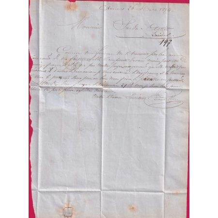 N°60B TYPE 2 GC 4327 LA VOULTE SUR RHONE ARDECHE OR DE CHARMES POUR LORIOL DROME LETTRE COVER