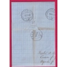 N°54 PAIRE CAD TYPE 16 PONTARLIER DOUBS TARIF FRONTALIER POUR COUVET SUISSE LETTRE COVER