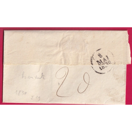 MARQUE P70P ST OYEN SAONE ET LOIRE POUR MACON 1830 INDICE 19 LETTRE COVER