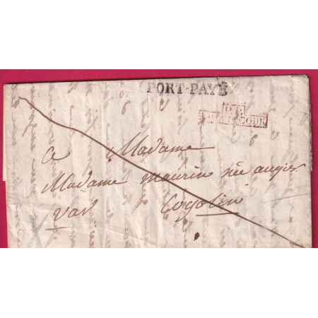 MARQUE PP Bau DE LA COUR PARIS 1829 POTHION 2760 INDICE 18 POUR COGOLIN VAR LETTRE COVER