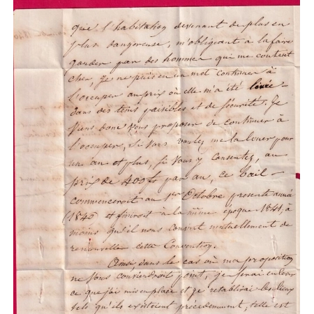 MARQUE PURIFIEE A TOULON VAR DEPART ALGER ALGERIE 1840 POUR TREMOULIN LOIRE PUIS CLERMONT PUY DE DOME LETTRE COVER