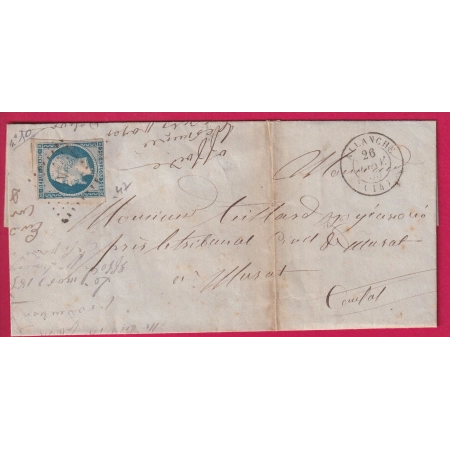 N°10 PC 47 ALLANCHE CANTAL POUR MURAT LETTRE COVER