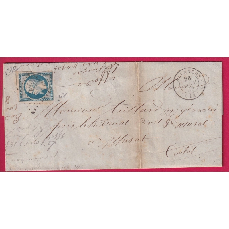 N°10 PC 47 ALLANCHE CANTAL POUR MURAT LETTRE COVER