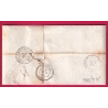 N°14 BLEU SUR LILAS PC 1896 CAD ALGERIE BB MARSEILLE BOUCHES DU RHONE 1859 POUR COGNAC CHARENTE LETTRE COVER