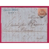 N°16 ORANGE SUR PAILLE BELLE NUANCE PC 1818 LYON RHONE POUR FLAVIAC ARDECHE LETTRE COVER