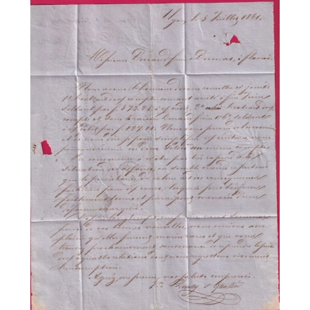 N°16 ORANGE SUR PAILLE BELLE NUANCE PC 1818 LYON RHONE POUR FLAVIAC ARDECHE LETTRE COVER