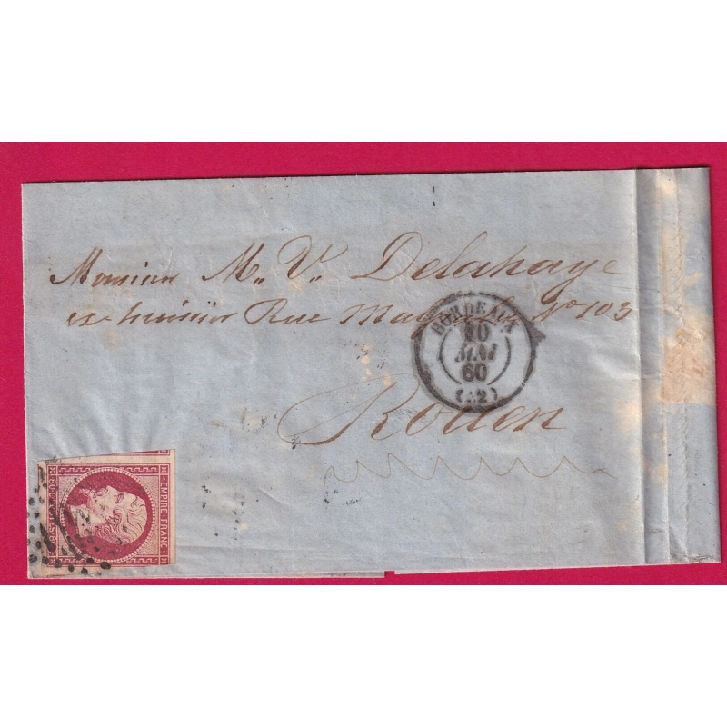 N°17A 3 VOISINS MAIS TOUCHE PC 441 BORDEAUX POUR ROUEN LETTRE COVER