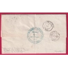 N°14B BORD DE FEUILLE ANNULATION SPECIAL A L'ARRIVE AURILLAC CANTAL DEPART PARIS BUREAU J MESSAGERIE IMPERIALES LETTRE
