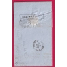 N°16 TTB PARIS BUREAU K LOSANGE RETAILLE POUR CHATEAU CHINON AISNE 1857 LETTRE COVER
