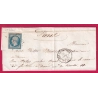 N°15 PC 1759 LONS LE SAULNIER JURA POUR PARIS LETTRE COVER