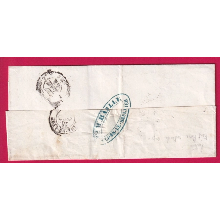 N°15 PC 1759 LONS LE SAULNIER JURA POUR PARIS LETTRE COVER