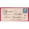 N°14 PC 104 ARC EN BARROIS HAUTE MARNE OR RICHEBOURG POUR CHAUMONT LETTRE COVER