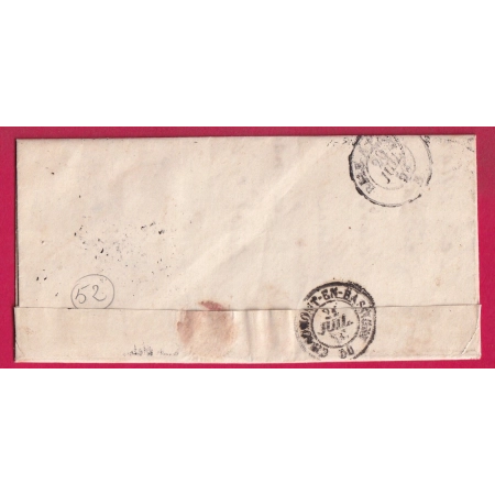 N°14 PC 104 ARC EN BARROIS HAUTE MARNE OR RICHEBOURG POUR CHAUMONT LETTRE COVER