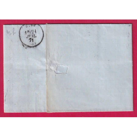 N°46B BLEU CLAIR GC 232 AUPS VAR POUR RIEZ BASSES ALPES LETTRE COVER