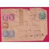 N°38 57 PAIRE 64 66 PAIRE PARIS PL DE LA BOURSE LETTRE CHARGE POUR GRENOBLE MIXTE SAGE CERES LETTRE COVER