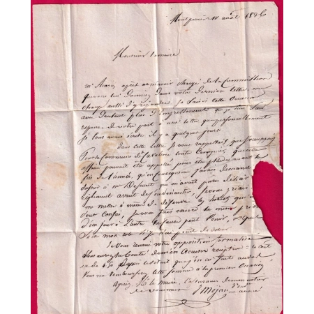 CAD TYPE 12 MONTPELLIER HERAULT 1836 + CURSIVE 11 ST JEAN DE BRUEL AVEYRON POUR LA CAVALERIE LETTRE COVER