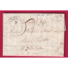 CAD TYPE 13 PERIGUEUX DORDOGNE BOITE RURALE C FAIX ?? DECIME RURAL POUR MONTPELLIER 1837 LETTRE COVER