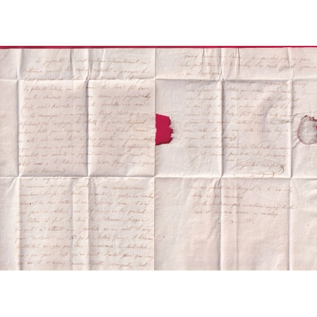 CAD TYPE 13 PERIGUEUX DORDOGNE BOITE RURALE C FAIX ?? DECIME RURAL POUR MONTPELLIER 1837 LETTRE COVER