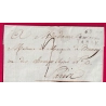 DOUBLE CURSIVE 63 CAUTERES TARBES POUR PARIS 1819 INDICE 18 LETTRE COVER