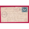 N°14 PC 143 ARTIX BASSES PYRENEES BOITE RURALE D MONT CAD TYPE 22 POUR PARIS 1861 LETTRE COVER