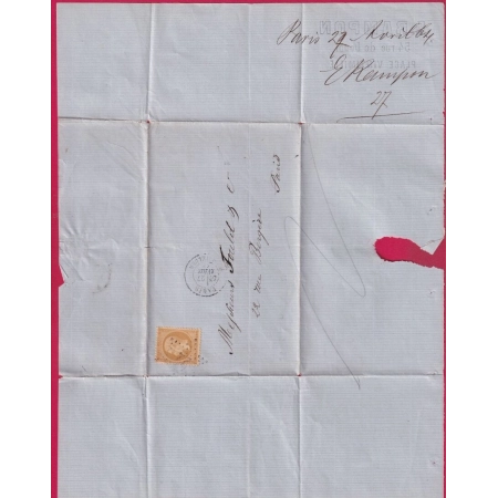 N°21 PARIS ETOILE 22 R DU HELDER POUR PARIS LETTRE COVER