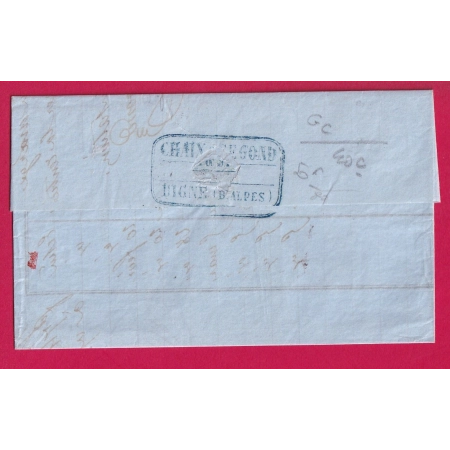 N°23 GC 1304 DIGNE POUR RIEZ BASSES ALPES LETTRE COVER