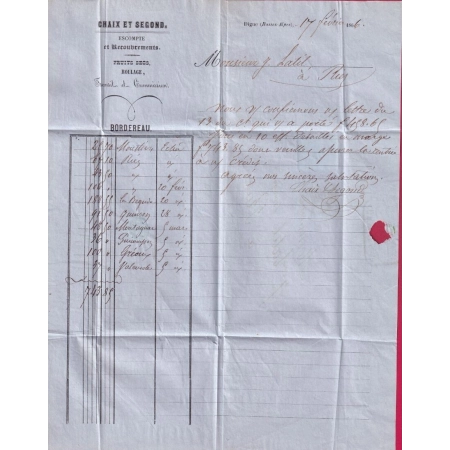 N°23 GC 1304 DIGNE POUR RIEZ BASSES ALPES LETTRE COVER