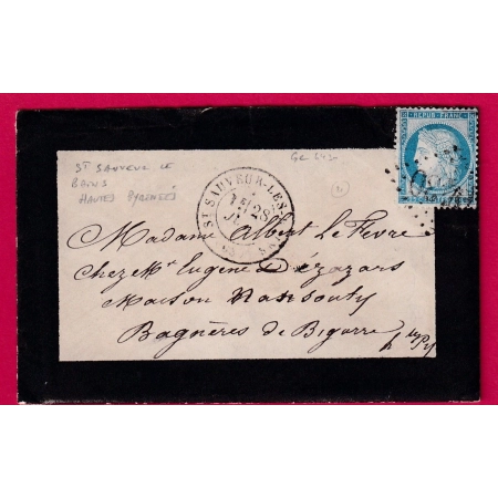 N°60 GC 6430 ST SAUVEUR LES BAINS HAUTES PYRENEES RARE INDICE 21 POUR BAGNERES DE BIGORRE LETTRE COVER