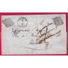CAD TYPE 15 ORLEANS LOIRET + 2 GRILLES TAXE TAMPON 2 ANNULEE POUR PARIS 2 JUILLET 1849 LETTRE COVER