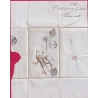 CAD TYPE 15 ORLEANS LOIRET + 2 GRILLES TAXE TAMPON 2 ANNULEE POUR PARIS 2 JUILLET 1849 LETTRE COVER