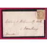 N°21 CAD TYPE 15 MORLAAS BASSES PYRENEES 1ER JANVIER 1865 POUR SARREBOURG MEURTHE JOUR DE L'AN LETTRE COVER