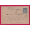 CARTE LETTRE SAGE CAD TYPE FB84 BARBATRE VENDEE BM DE NOIRMOUTIERS VENDEE POUR PLOUGUENAST 1893 LETTRE COVER