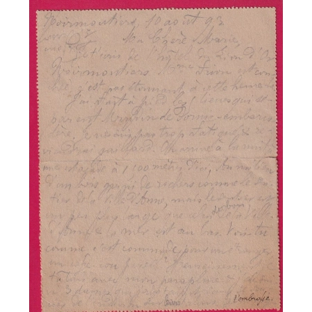 CARTE LETTRE SAGE CAD TYPE FB84 BARBATRE VENDEE BM DE NOIRMOUTIERS VENDEE POUR PLOUGUENAST 1893 LETTRE COVER