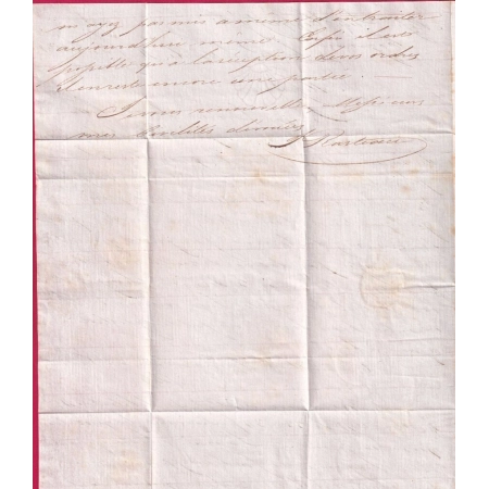 MARQUE ESSAI FEVRIER 1828 LA ROCHELLE CHARENTE INFERIEURE DU 4 FEVRIER POUR COGNAC CHARENTE INDICE 25 LETTRE COVER