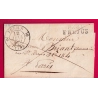 MARQUE P78P FREJUS VAR + CAD TYPE 12 1831 POUR PARIS ALPES MARITIMES LETTRE COVER