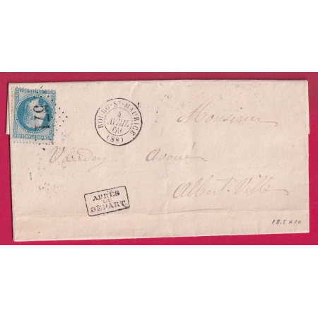 N°29 GC 571 BOURG ST MAURICE SAVOIE APRES LE DEPART SPECIAL POUR ALBERTVILLE LETTRE COVER