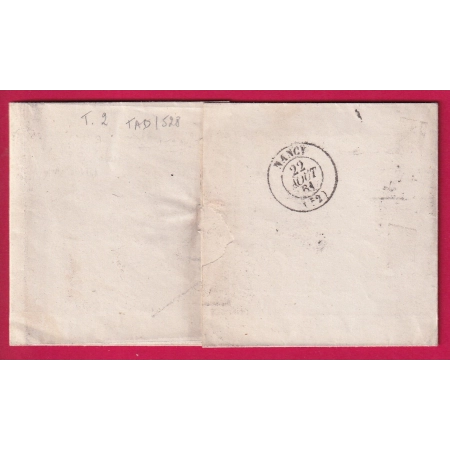 N°14 X2 PARIS D1 60 D1 LOSANGE DS1 POUR NANCY MEURTHE LETTRE COVER